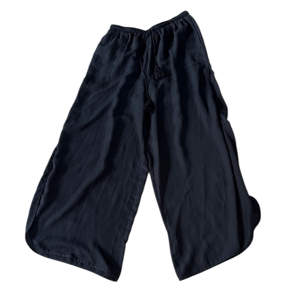 Intimately Free People Dark Blue Wide-Leg Side Slit Pants Size Small